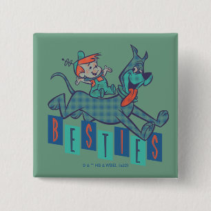 The Jetsons   Elroy & Astro Besties 15 Cm Square Badge