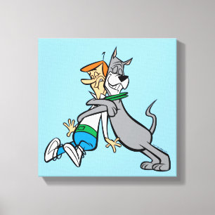 The Jetsons George & Astro Hug Canvas Print