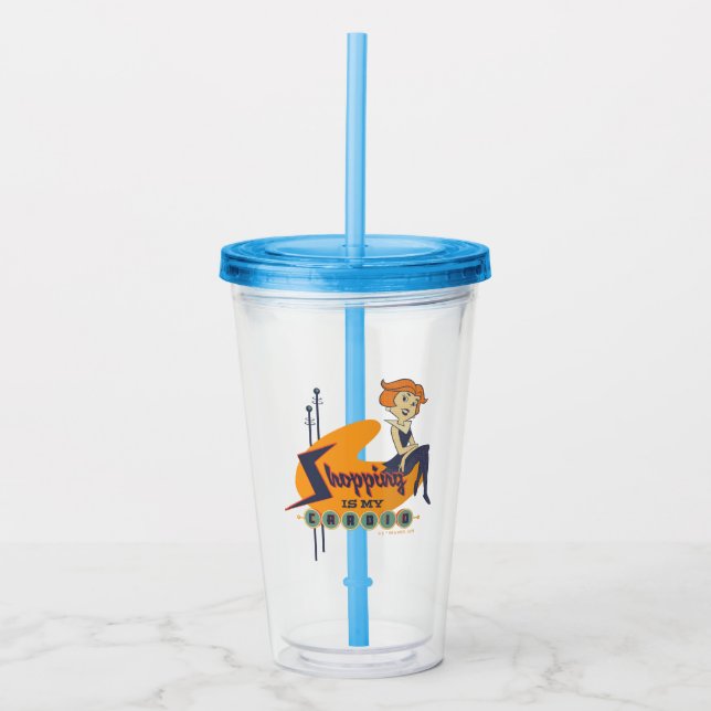 The Jetsons | Shopping is My Therapy Acrylic Tumbler (Front)