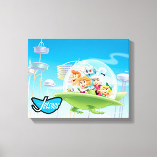 The Jetsons The Family Flying Car Canvas Print