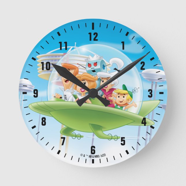 The Jetsons | The Family Flying Car Round Clock (Front)