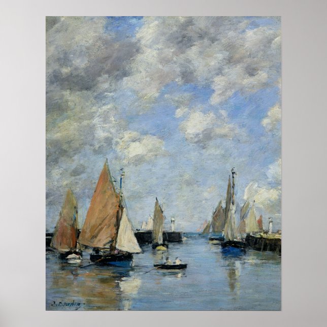 The Jetty at High Tide, Trouville Poster (Front)