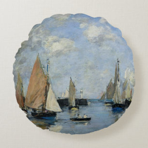 The Jetty at High Tide, Trouville Round Cushion