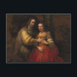 The Jewish Bride by Rembrandt van Rijn Postcard<br><div class="desc">Portrait of a Couple as Figures from the Old Testament (The Jewish Bride) by Rembrandt van Rijn,  oil on canvas c. 1665-1669.</div>