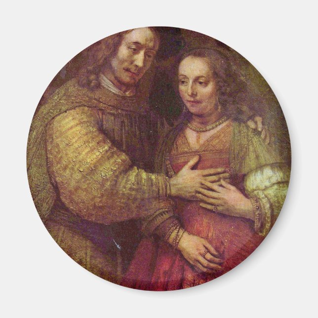 The Jewish Bride (The Couple) Detail By Rembrandt Magnet (Front)