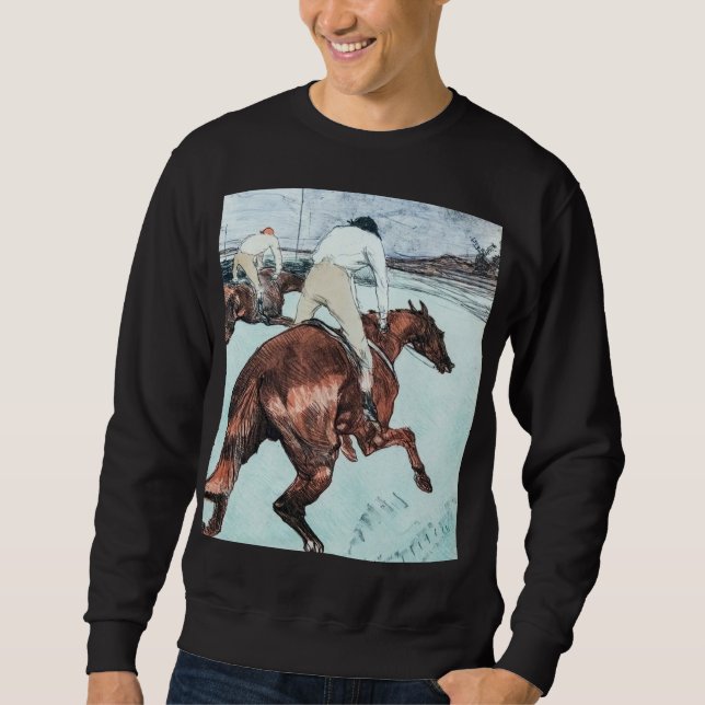 The Jockey drawing by Henri de Toulouse-Lautrec Sweatshirt (Front)