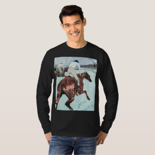 The Jockey drawing by Henri de Toulouse-Lautrec T-Shirt