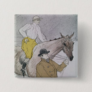 The jockey led to the start 15 cm square badge