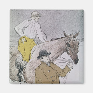 The jockey led to the start magnet