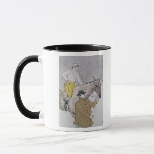 The jockey led to the start mug
