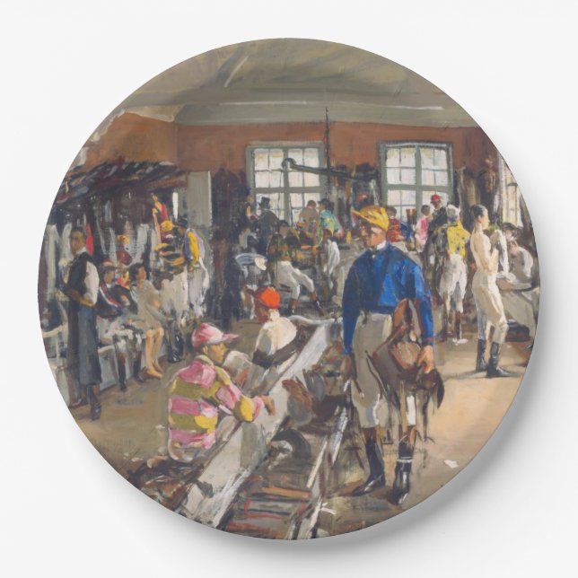 The Jockeys' Dressing Room at Ascot Racecourse Paper Plate (Front)