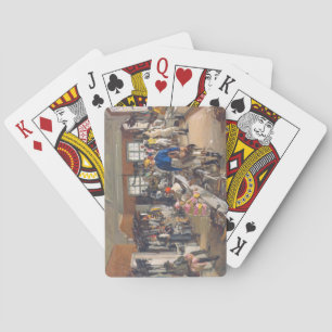 The Jockeys' Dressing Room at Ascot Racecourse Playing Cards