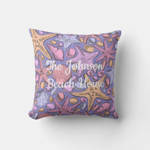 The Johnson Beach House Pillow, Purple Fantasy Cushion