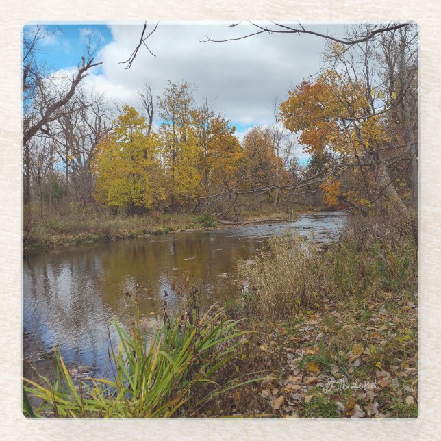 The Joining of the Seasons Glass Coaster (Front)