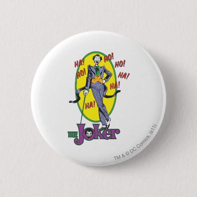 The Joker Cackles 2 6 Cm Round Badge (Front)