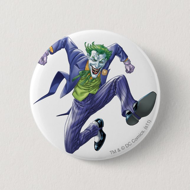 The Joker Jumps 6 Cm Round Badge (Front)