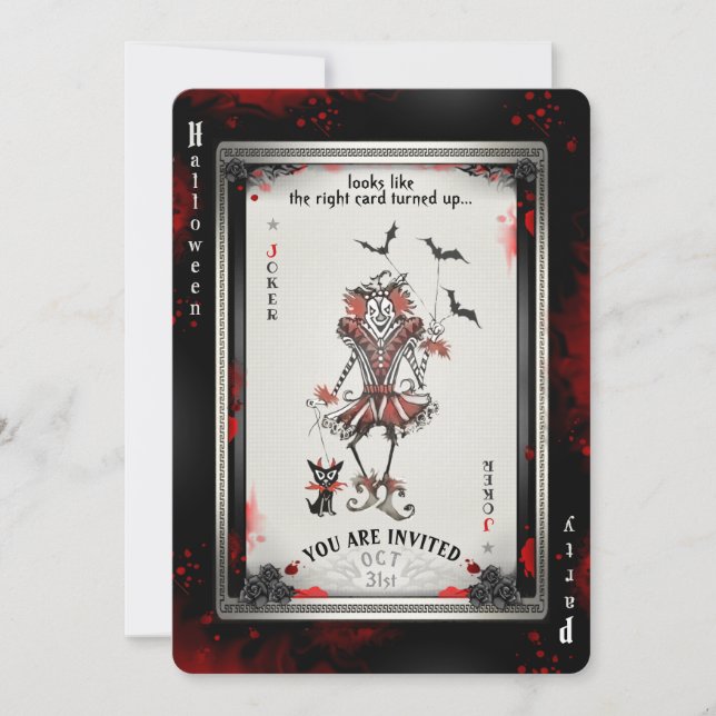 The Joker & Little Black Dog Halloween Card (Front)