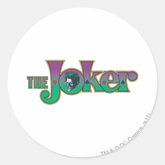 The Joker Name Logo Classic Round Sticker (Front)