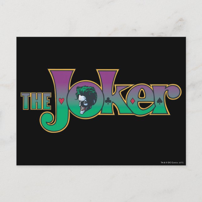 The Joker Name Logo Postcard (Front)