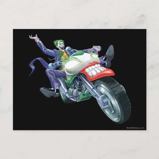 The Joker on Cycle Postcard (Front)