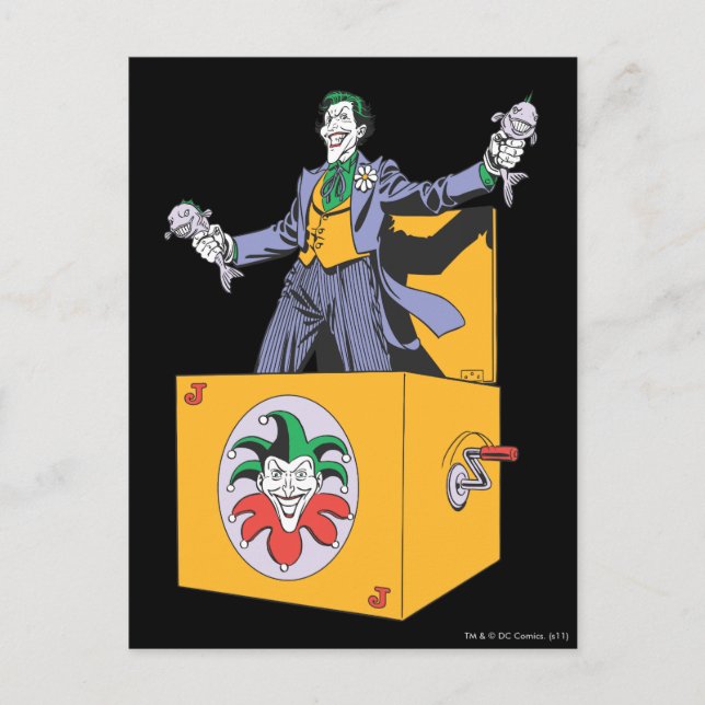 The Joker Out of the Box Postcard (Front)