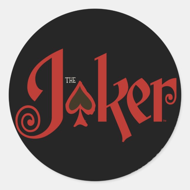 The Joker Playing Card Logo Classic Round Sticker (Front)