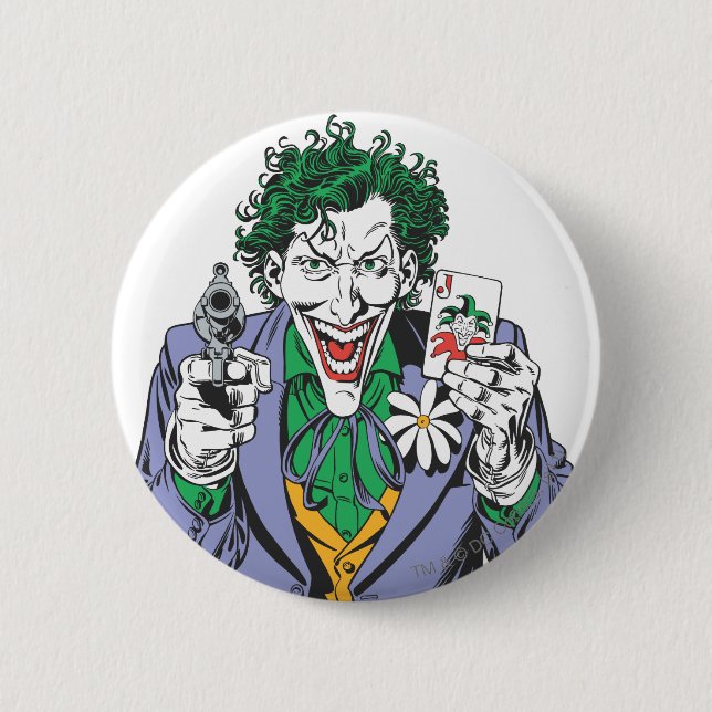 The Joker Points Gun 6 Cm Round Badge (Front)