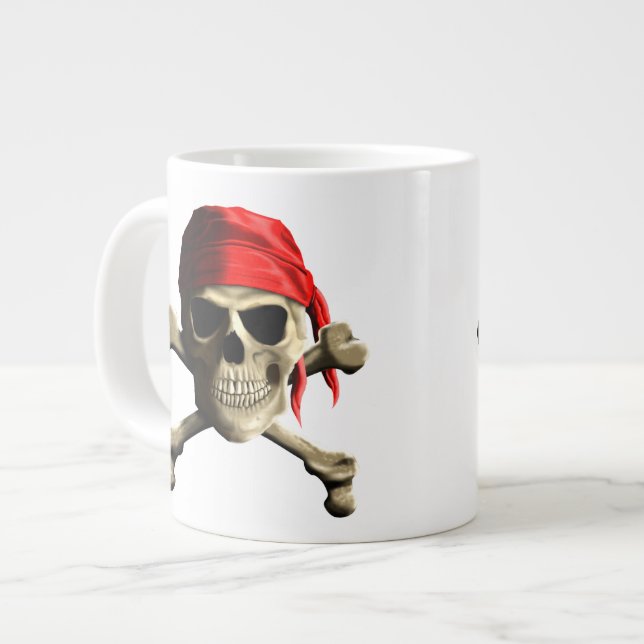 The Jolly Roger Large Coffee Mug (Front Left)