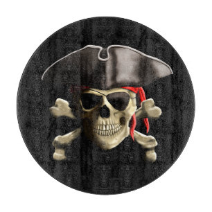The Jolly Roger Pirate Skull Cutting Board