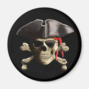 The Jolly Roger Pirate Skull Magnet