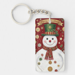 The Jolly Snowman’s Crimson Jubilee Key Ring