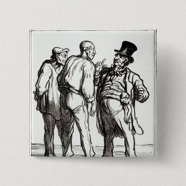 The Journal 'Le Charivari' 15 Cm Square Badge (Front)