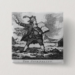 The Journalist 15 Cm Square Badge