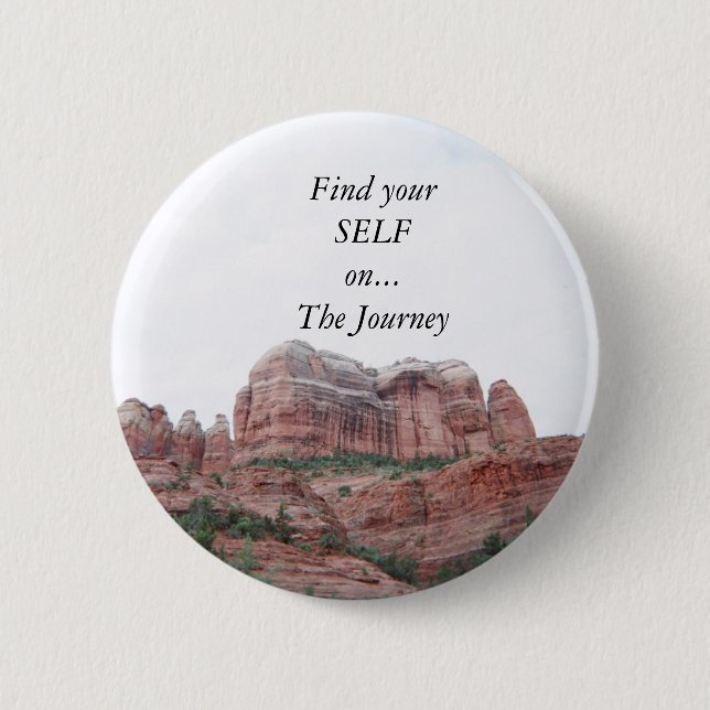 THE JOURNEY 6 CM ROUND BADGE (Front)