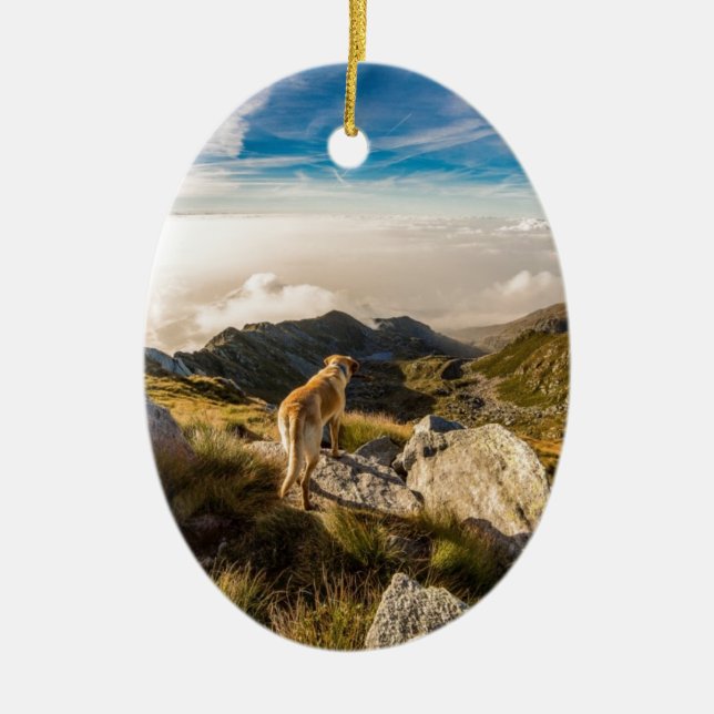 The journey ceramic ornament (Front)