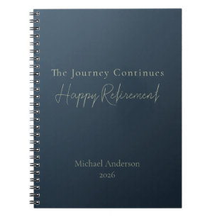 The Journey Continues Elegant Personalised Notebook