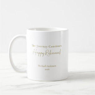 The Journey Continues Personalised Retirement Gift Coffee Mug