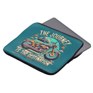 The Journey Is the Destination: Vintage Motorcycle Laptop Sleeve