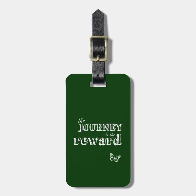The Journey is The Reward Luggage Tag (Front Vertical)