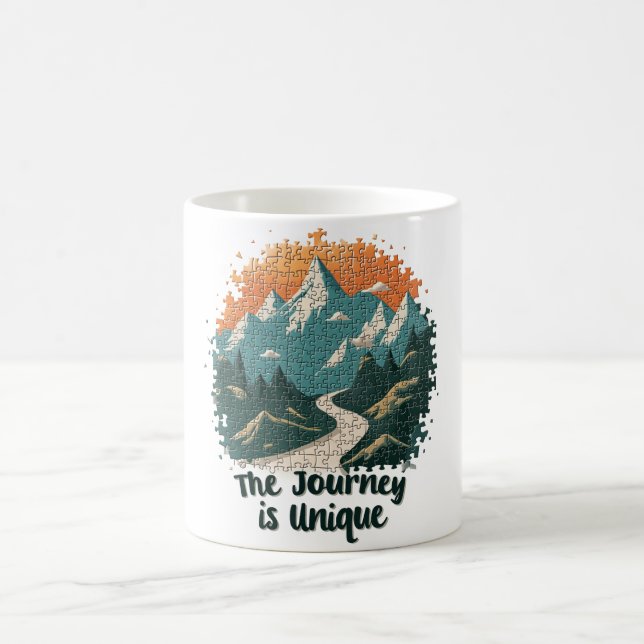 The Journey is Unique Coffee Mug (Center)