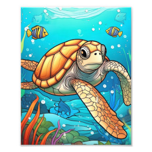 The Journey of a Sea Turtle  Photo Print