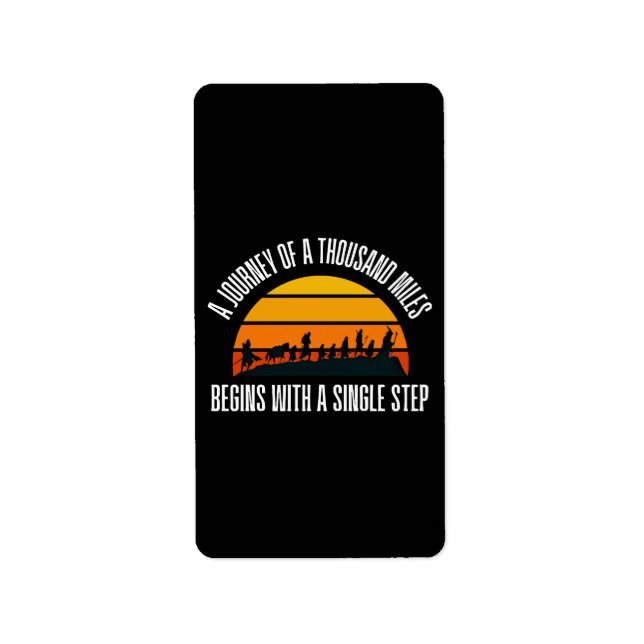 The Journey of a Thousand Miles Begins with a Sing Label (Front)