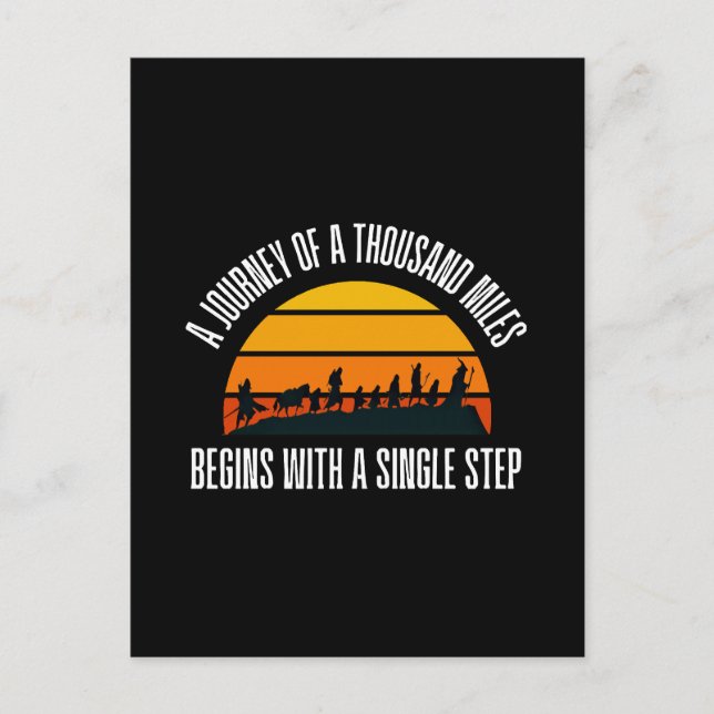 The Journey of a Thousand Miles Begins with a Sing Postcard (Front)