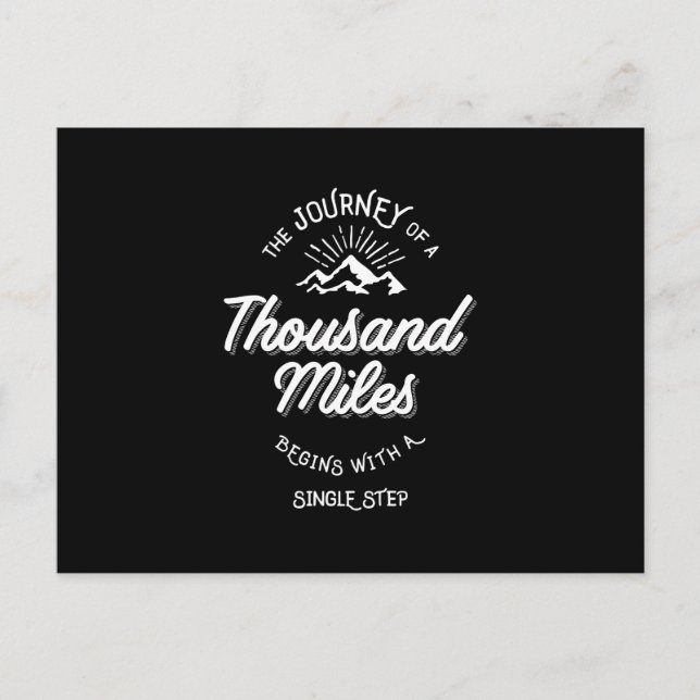 The Journey of a Thousand Miles Begins With a Sing Postcard (Front)