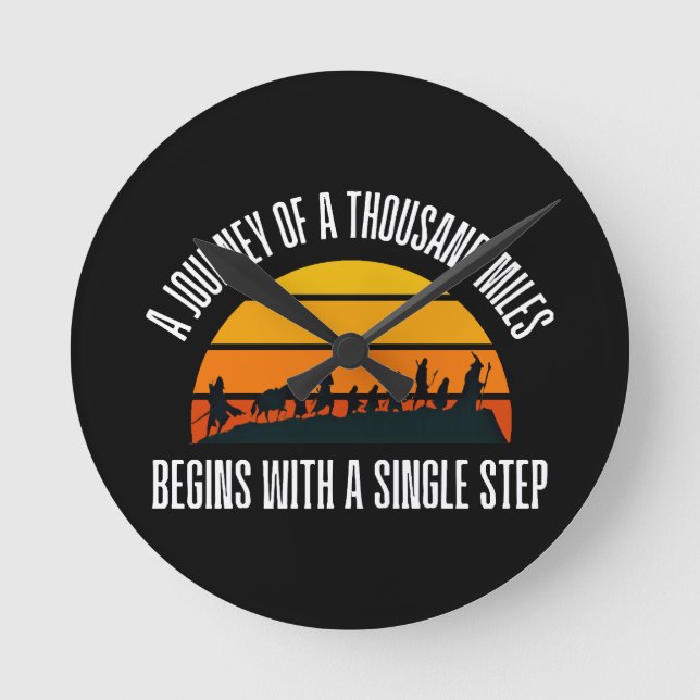The Journey of a Thousand Miles Begins with a Sing Round Clock (Front)