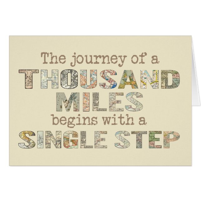 The Journey of a Thousand Miles card (Front Horizontal)