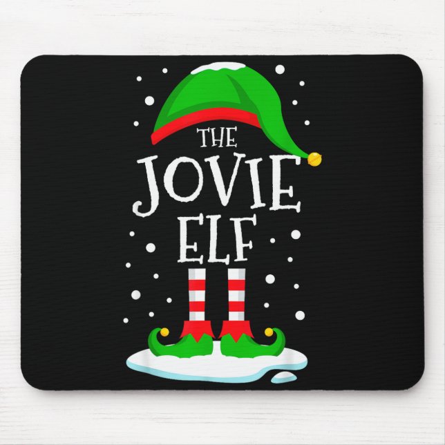 The Jovie Elf Christmas Family Matching Xmas Group Mouse Pad (Front)