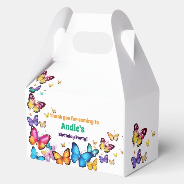 The Joy of Butterflies Birthday Party Favour Box (Front)