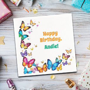 The Joy of Butterflies Birthday Party Napkin