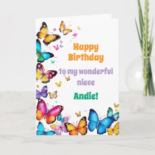 The Joy of Butterflies Happy Birthday   Card